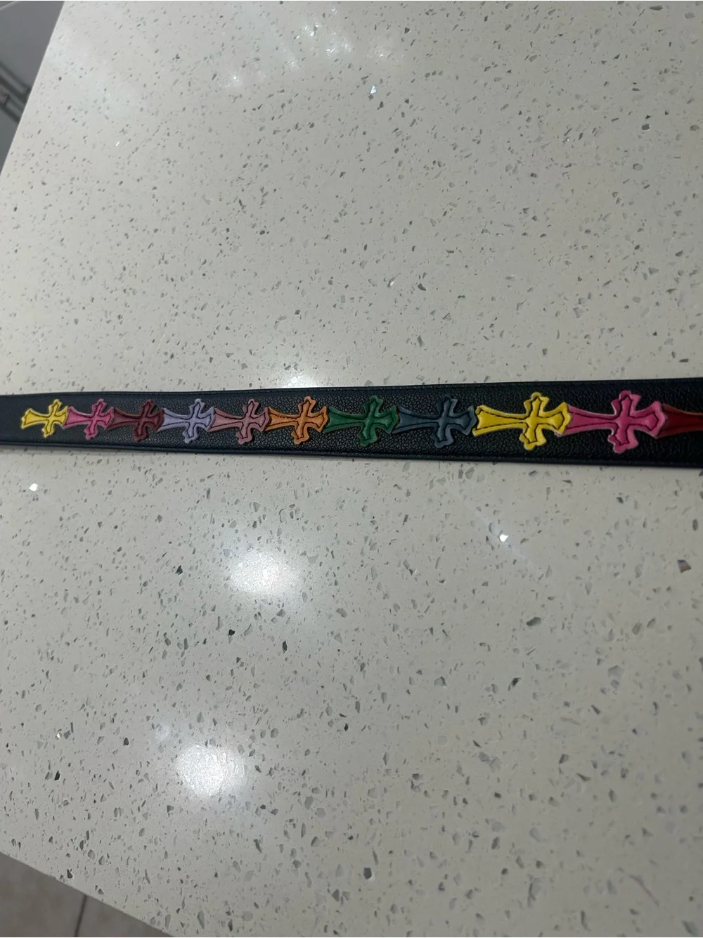 Chrome Hearts black leather